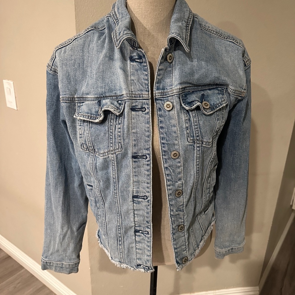 Hollister Light Wash Blue Denim Jacket